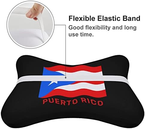 Porto Rico Bandro Carconteiro Pillow Definir de 2 Automóvel para Cushion Cushion Rest Suporte Acessórios