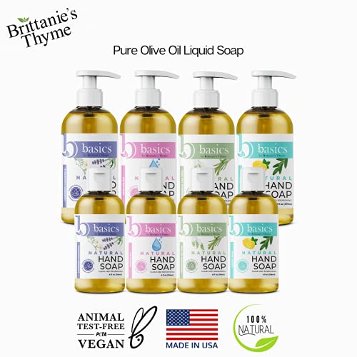 Brittanie's Thyme Basics Natural Oil Oil Hand Soap, Sage Lemon - 12 fl oz, pacote de 3 - sem crueldade,