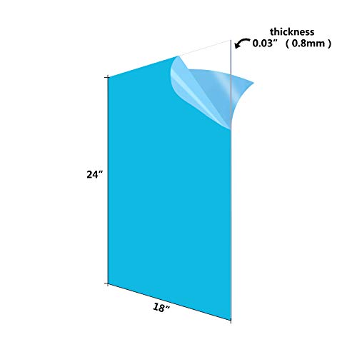 2 painéis de pacote de 18x24 painéis de PELOTLASS/Plexiglass 0,03 de espessura; Use para Stueze Guard, Projetos