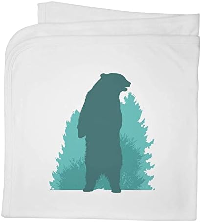 Azeeda 'Standing Bear & Bires' Cotton Baby Blanket/Shawl