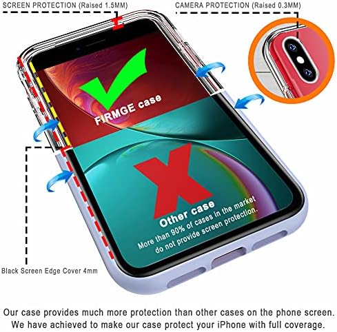 Firmge para iPhone XS Case, iPhone X de 5,8 polegadas compatível, com [2 x Protetor de tela de vidro
