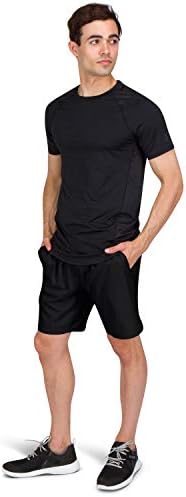 Shorts de treino masculino para homens - shorts de ginástica de desempenho para homens - anti -odor, bolso