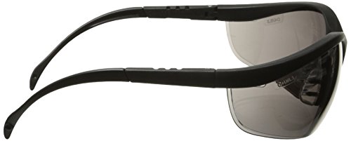 Equipe de óculos 135-kd112 vidro de segurança de klondike com moldura preta, lente cinza