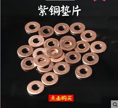 10pcs 5mm x 9mm x 1mm lavadoras de cobre de selo anel plano Anel de substituição de fixador