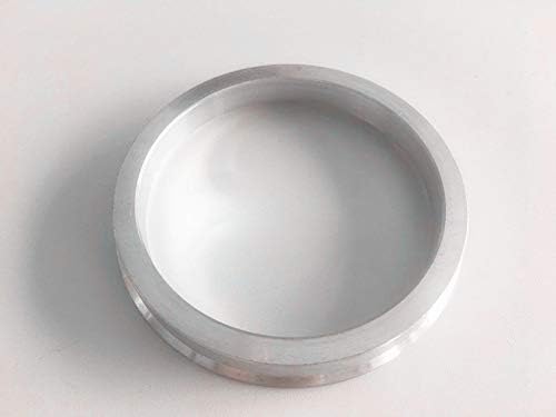 NB-Aero 4pc Hubrings de alumínio de prata 76 mm a 57,1mm | Anel central hubCentric 57,1 mm a 76mm para