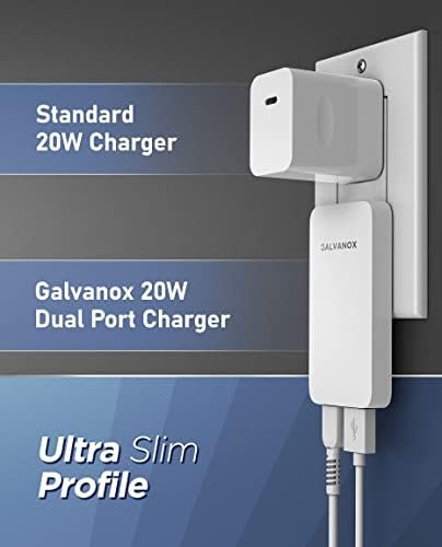 Carregador de parede plana tipo C, Galvanox Ultra Slim para iPhone 11/12/13 iPhone 14 Pro/Max e Samsung