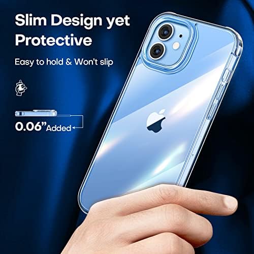 Canshn Clear Protective para iPhone 12 Case/iPhone 12 Pro Case, [Proteção contra queda militar] [não amarelencial]