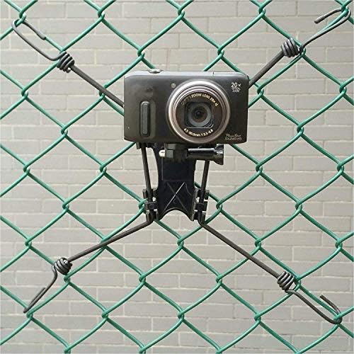 PMSANZAY 3 em 1 Câmera de ação universal Backstop Chain Link Fence Mount for Action Camera/Câmera Digital/Smartphone-Ideal