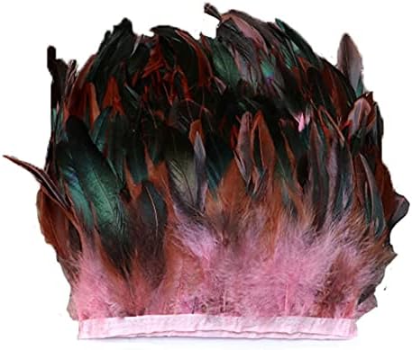 Esh7 Feathers de galo roxo para artesanato Largura 5-7 polegadas Decoração de saia Craft Feather