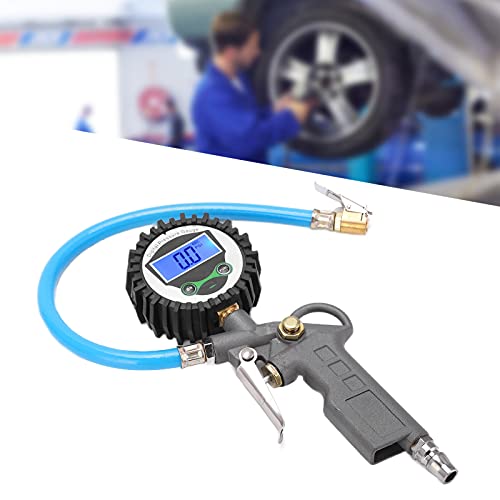 Medidor de pressão do inflador de pneu, backibre de pressão do inflador de pneu digital