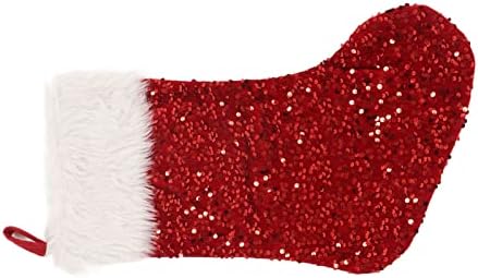 Gaeirt pendurando meia de Natal, manguito de pelúcia requintada decoração de meia de Natal para