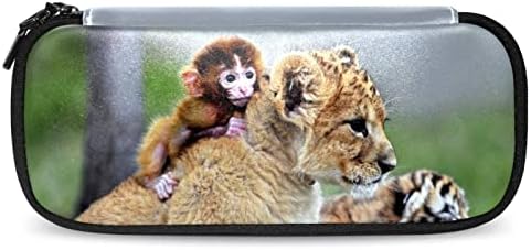 Lápis Case Lion Macaco Macaco Tigre Caso de caneta Escola Bolsa Bolsa Organizador da caixa