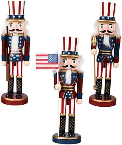 Bestoyard 3pcs soldados americanos ornamentos para mesa de independência Tabela de feriado de férias