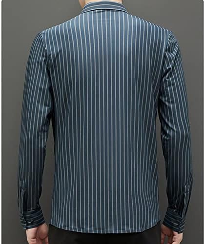 Camisa de negócios listrada casual da camisa listrada vertical listrada de DGHM-Jlmy