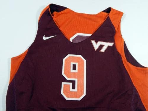 Womens Virginia Tech Hokies 9 Jogo emitiu Orange Maroon Basketball Jersey M 5 - NBA Game usado