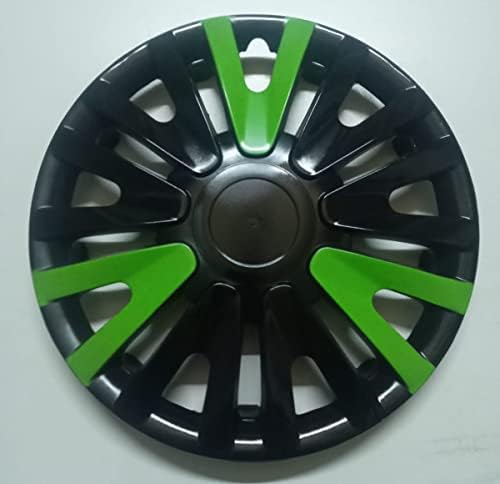 Conjunto de copri de tampa de 4 rodas de 13 polegadas de 13 polegadas verde-preto