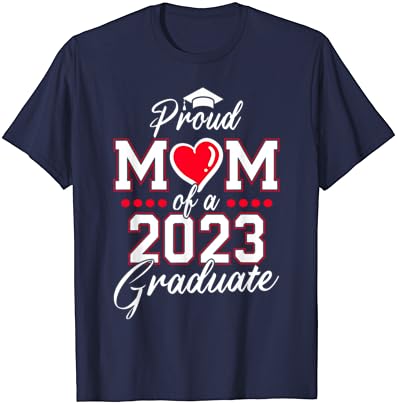 Mãe orgulhosa de uma turma de 2023 pós-graduação 23 de formatura camiseta