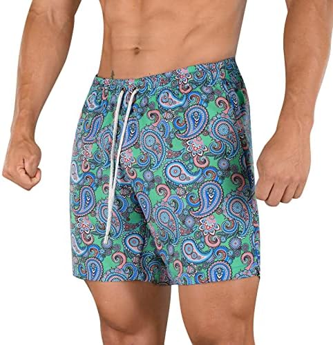 Shorts masculinos de bmisegm masculino de fitness shorts casuais shorts de praia de camada única shorts de flores