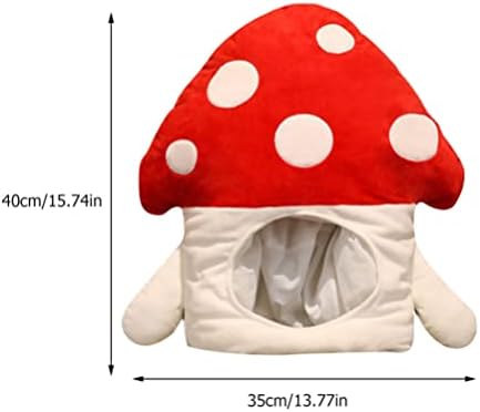 Chapéu de cogumelo engraçado RONITY CABEÇA: RED BRANCO GRANDO MUSHOL PLUSH CAPO CAPLAY COSPAY