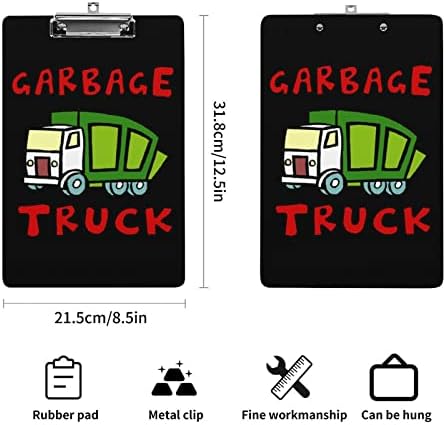 Eu amo caminhões de lixo de lixo plástico titular de clipe de papel com clipe de baixo perfil para