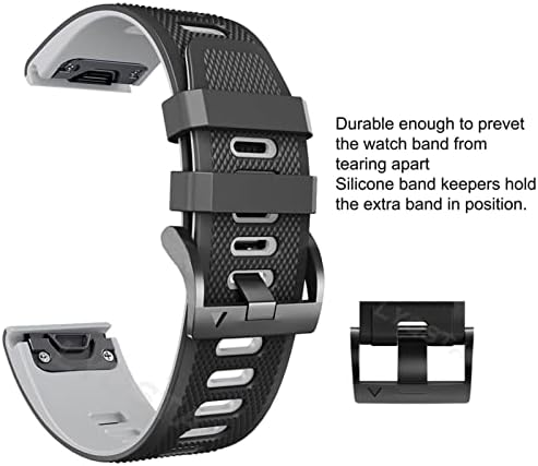 Bdnjn 22 26mm Smart Watch tiras para Coros Vertix 2 Soft Silicone Smartwatch para Garmin Fenix ​​6 5x 6x Coros