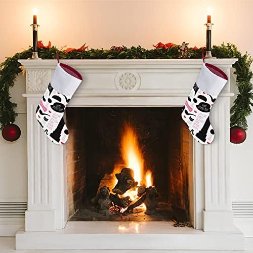 New York Retro Pattern Personalizou Christmas Stocking Home, lareira de árvore de Natal