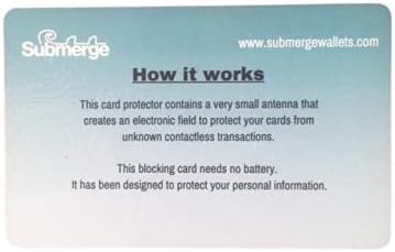 Submerge RFID Bloqueando mangas como cartões de mangas de cartão de crédito | Protetor de cartão de crédito | Este