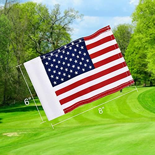 Bandeira de golfe kingtop nos EUA, bandeira americana nos EUA, dupla, bandeira do tubo de regulamentação,