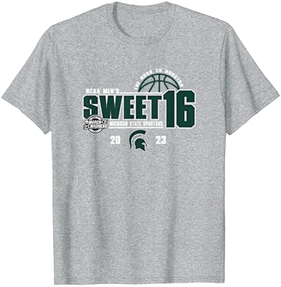 Michigan State Spartans Sweet 16 2023 March Madness cinza camiseta
