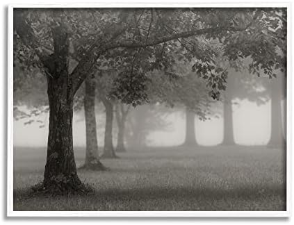 Stuell Industries Tranquil Foggy Trees Monocromatrome, Design de Nicholas Bell