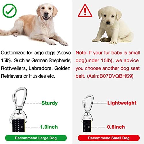 cintos de segurança ibuddy para carros de cães pequenos/médios/grandes, cinto de segurança de