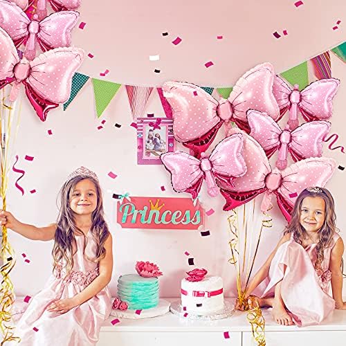 10 peças Mouse balão pink bow balloon mouse decoração de festa arco -foil foil rosa balão jumbo bow balloon