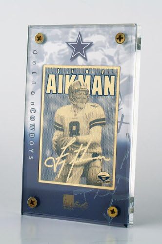 Troy Aikman NFL Gold 1998 NFL Series 24K Gold Metal Card lote de 35