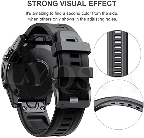 Kossma Official Silicone 26 mm Redução rápida Relógio WatchBand Wristrap for Garmin Fenix ​​7 7x
