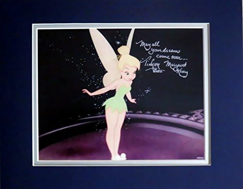 Disney autografou Tinker Bell Metted Photo Tink no espelho assinado pelo modelo de referência original para
