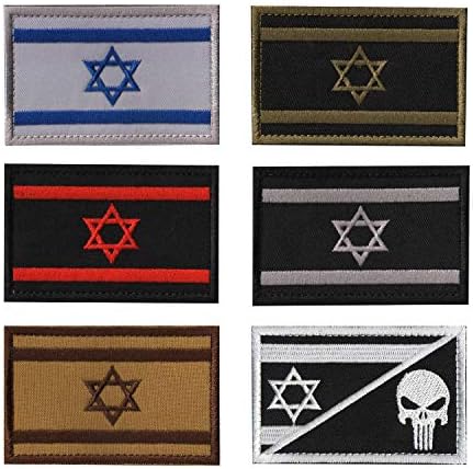 Israel sinalizador de braçadeira militar tática Patch bordado 2x3 Estrela judaica moral de David Sew on Israeli nacional emblema do país patches de bandeira