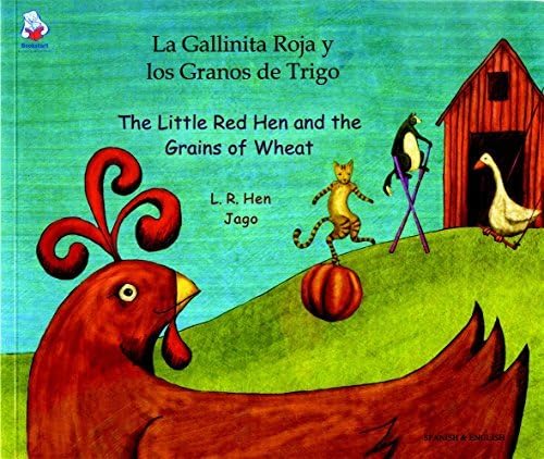 Mantra Lingua A pequena galinha vermelha e os grãos de trigo, espanhol e inglês