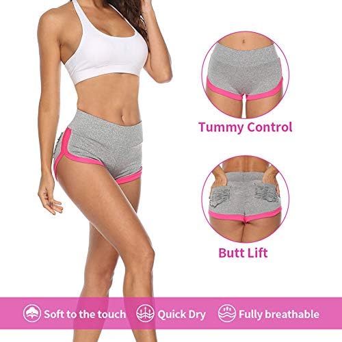 Zoecala ruched butt shorts femininos de cintura alta sexy letra de yoga shorts shorts de ginástica de ginástica