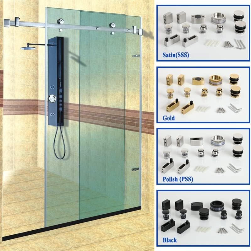 Mfchy Aço inoxidável de aço de vidro deslizante Sistema de chuveiro deslizante Porta de vidro Porta de vidro