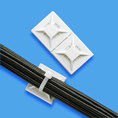 Panduit ABM100-A-C Montagem de gravata de cabos de adesivo, montagem de 4 vias, adesivo pré-instalado,