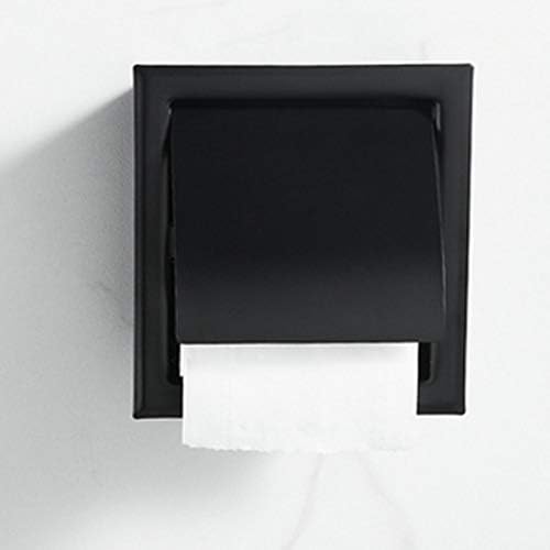 Llly titular de papel moderno pendurado caixa preta fosca, 304 suporte de papel higiênico de banheiro