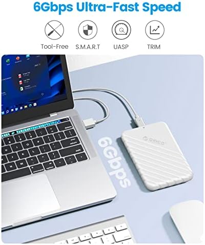 OROPO 2,5 polegadas USB C Cabinho do disco rígido USB 3.1 Gen 1 para SATA III Caso de disco rígido externo para
