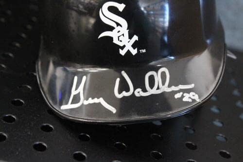 Greg Walker assinou White Sox Mini Capacete Autograph Auto PSA/DNA AJ69446 - Mini capacetes MLB autografados