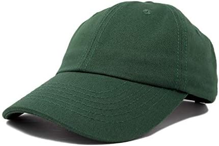 Dalix Baseball Cap Hat Hat Plain Men, algodão, algodão em branco ajustável não estruturado macio