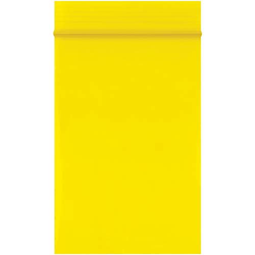 Sacos poli de 2 mil reclosáveis, 2 x 3, amarelo, 1000/estojo