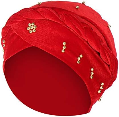 Capacete de gorro de cabeceira boné para mulheres chapéu de chapéu sólido chapéu embrulhado bobal feminino