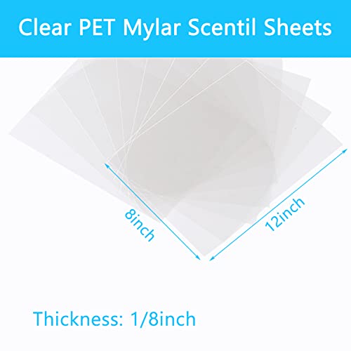 5 pacote 8x12x1/8 ”Folha de plástico transparente, lençóis de plástico artesanal de plexiglass PET