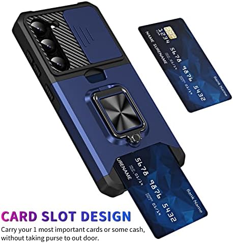 Vatkyc Galaxy S23 Carteira de caixa destacável Titular de cartão de crédito com protetor de tela