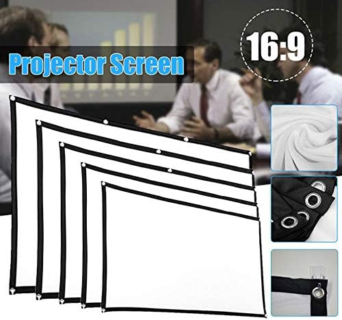Ytyzc 60-150 polegadas dobráveis ​​No Crease Soft Projecor Screen Falos pendurados em casa de filme portátil
