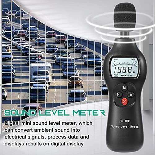 KFJBX Detector de ruído digital Decibel Monitoramento Dispositivo Medidor de nível de som Medidor de medição